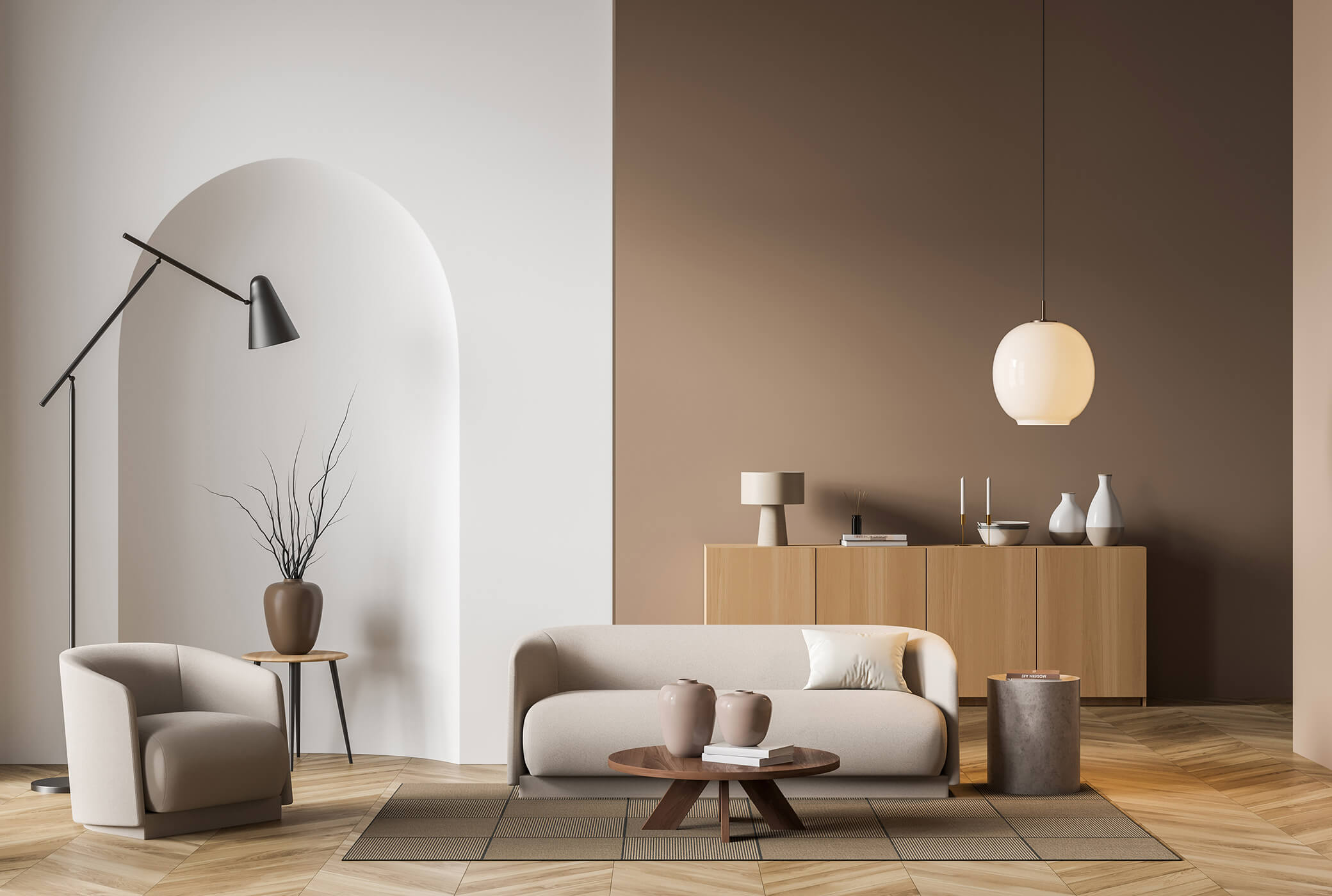 传统石灰基涂料色差问题示意图